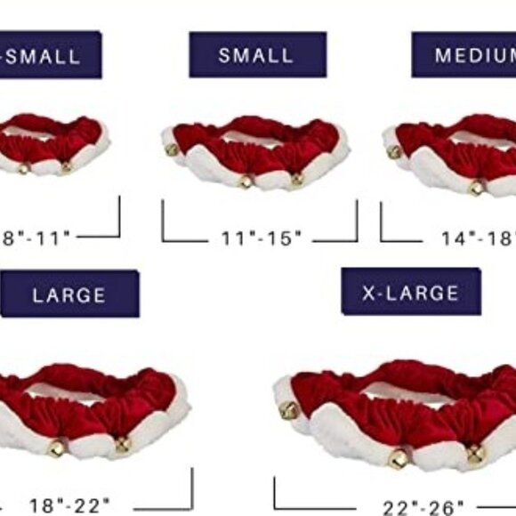 Dog Santa Ruffle  Elastic fit for both comfort and style with small bells!!! - Picture 3 of 9